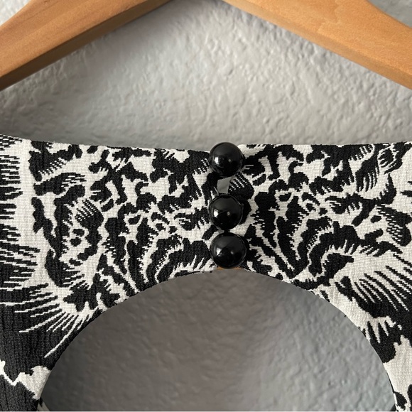 Plenty by Tracy Reese Black and White Floral Sheath Dress Size 4 - Picture 6 of 10